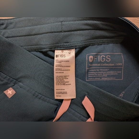 FIGS BUNDLE Caribbean Blue And Graphite FIONx Zamora Jogger Scrub Pants XXS - Picture 14 of 14